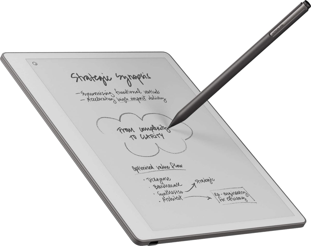 reMarkable - Paper Pure 10.3” Paper Tablet with Marker Plus - White & Gray
