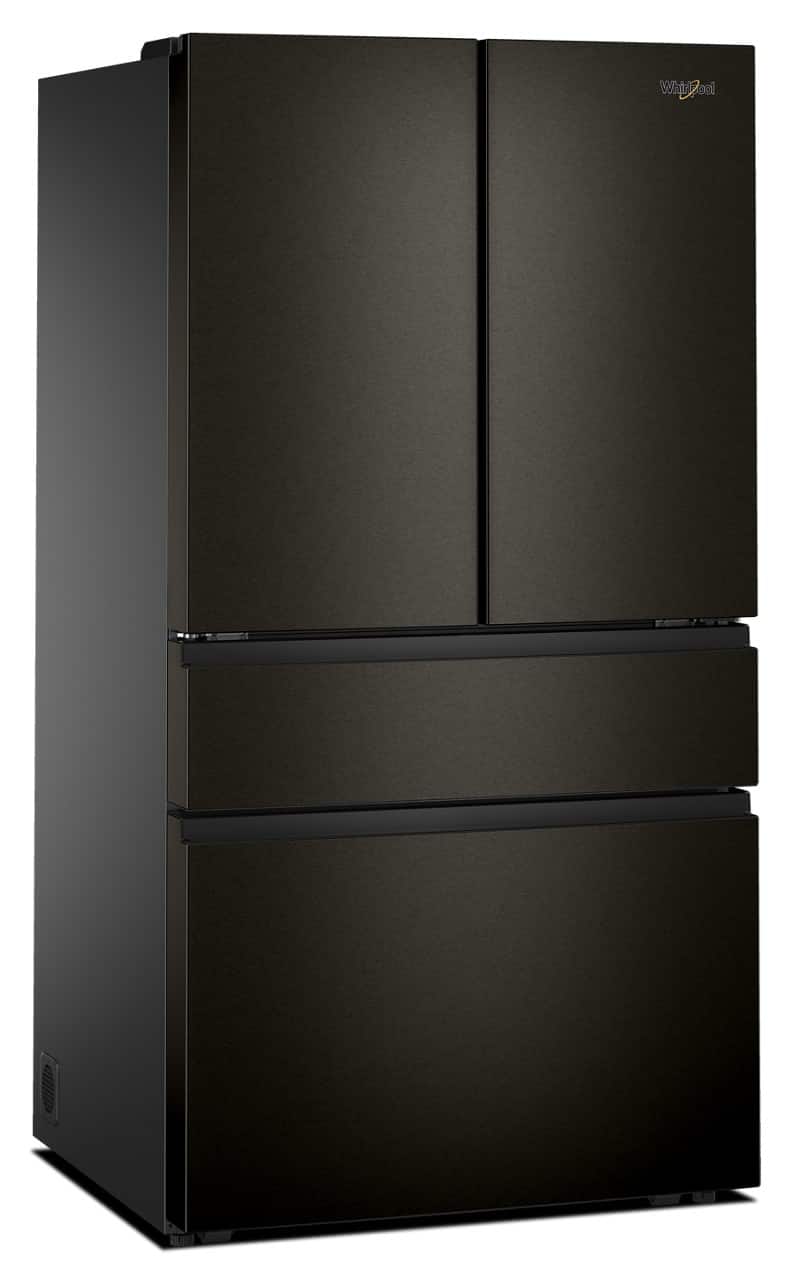 Whirlpool - 36 in. Wide 30 cu. ft. Family-Sized Capacity French Door Refrigerator with Flexible Temperature Drawer - Print Resist Blk Stnlss