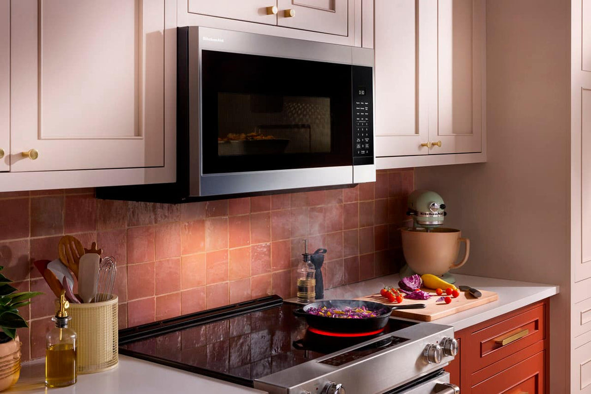 KitchenAid - 1.9 Cu. Ft. Microwave Hood Combination with Auto Functions - Stainless Steel