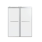 Frameless Double Sliding Shower Door - Chrome