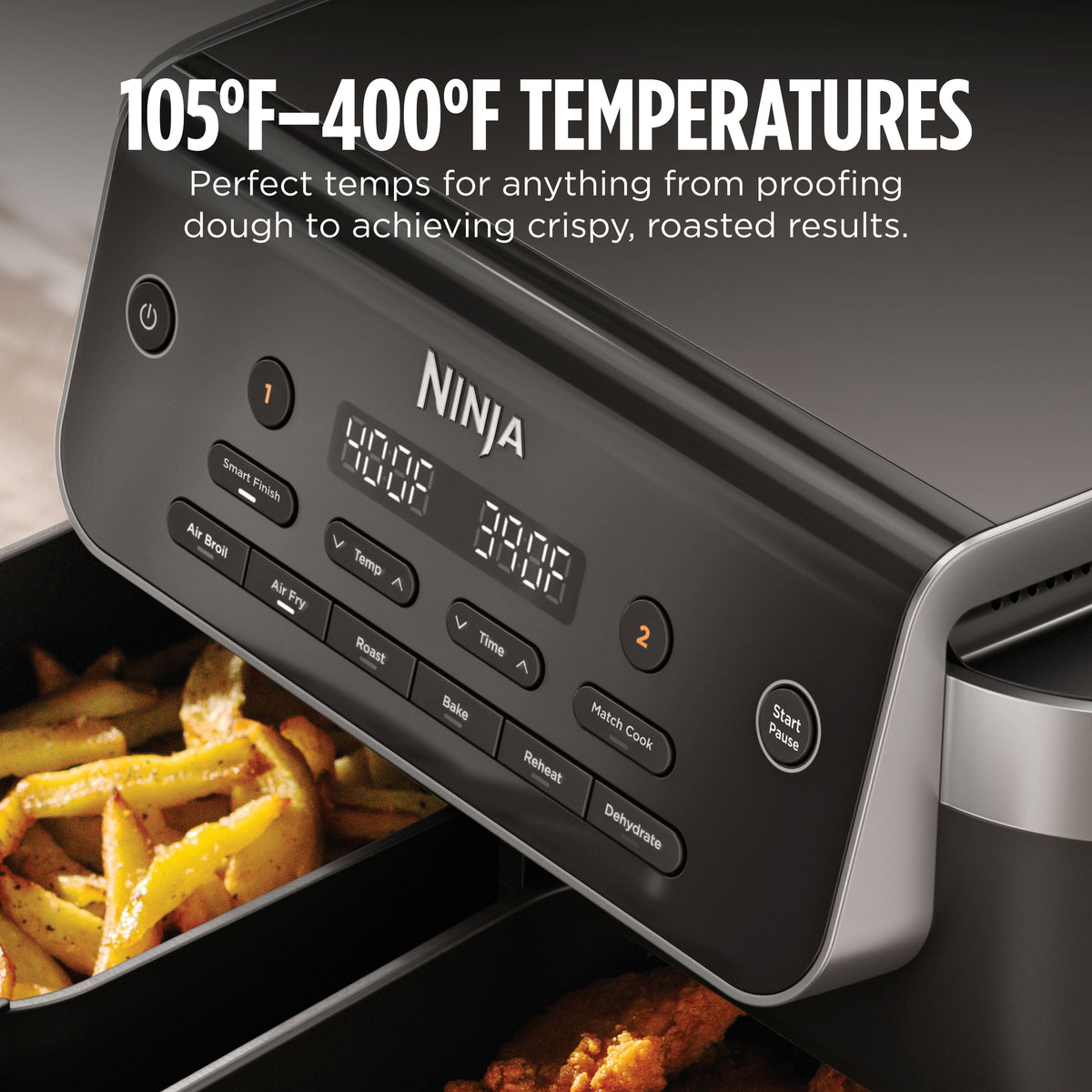 Ninja - DualZone 6-in-1 8-QT Dual Air Fryer - Black