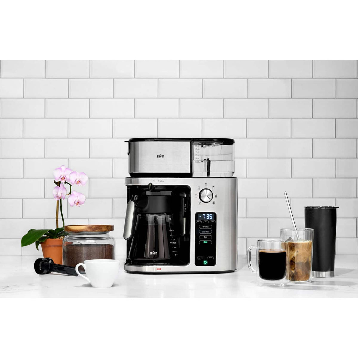 Nespresso - MultiServe KF9270 Drip Coffee Maker - Stainless Steel