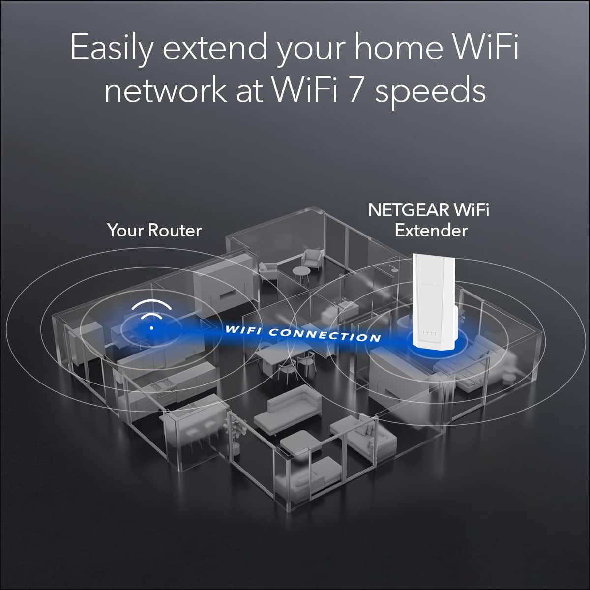 NETGEAR - BE5000 Dual-Band Wi-Fi 7 Wall Plug Range Extender - White