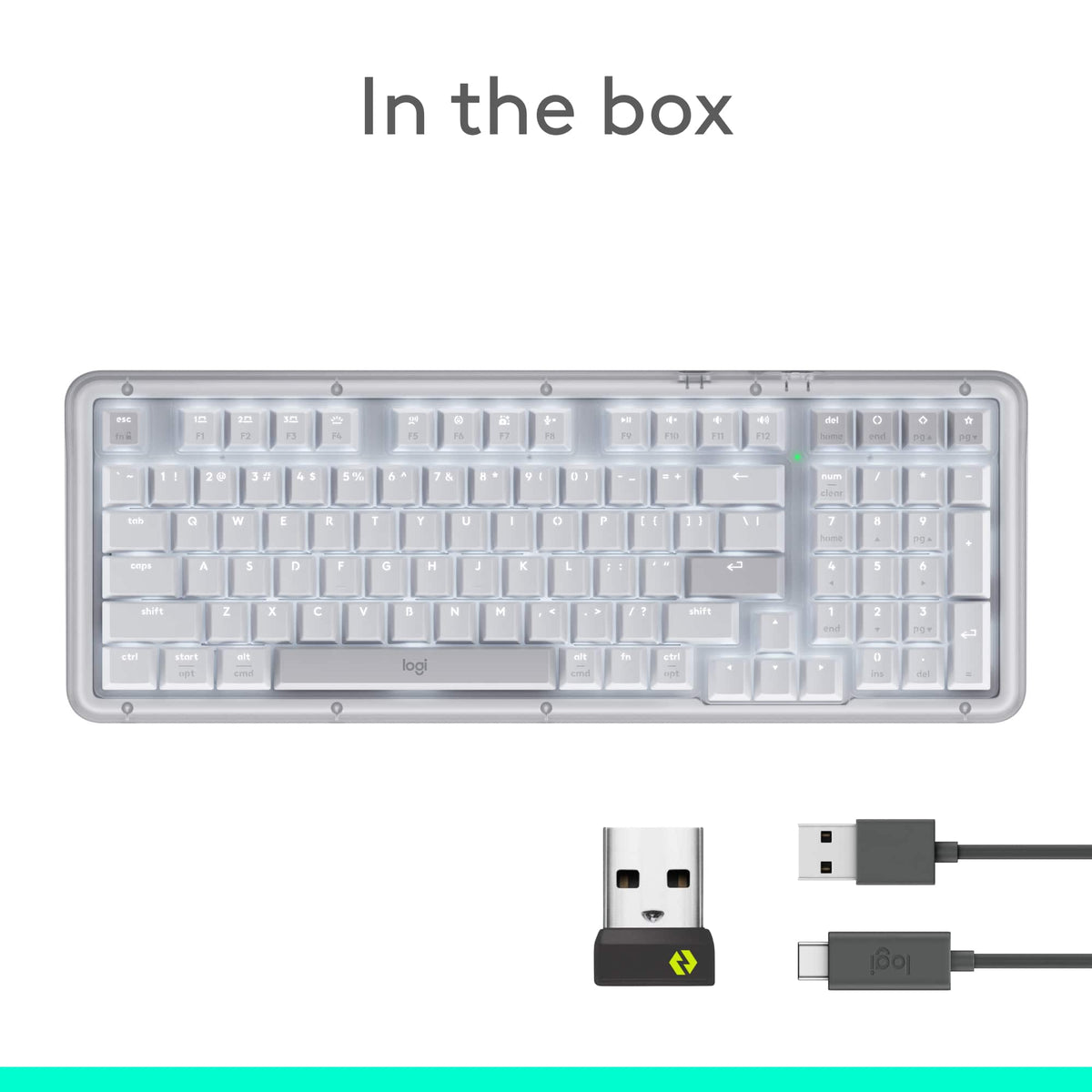 Logitech - Alto Keys K98M Full-size Wireless Mechanical keyboard with Backlit keys for PC, Mac, Laptops - Off-white