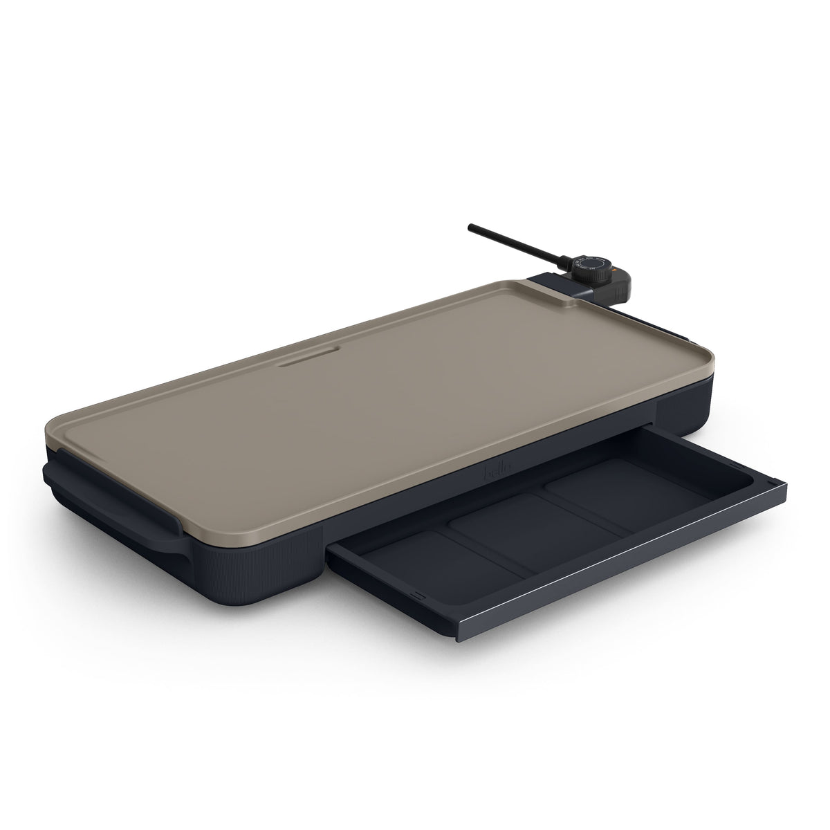 Bella - 10" x 20" Electric Griddle with Warming Tray - Slate