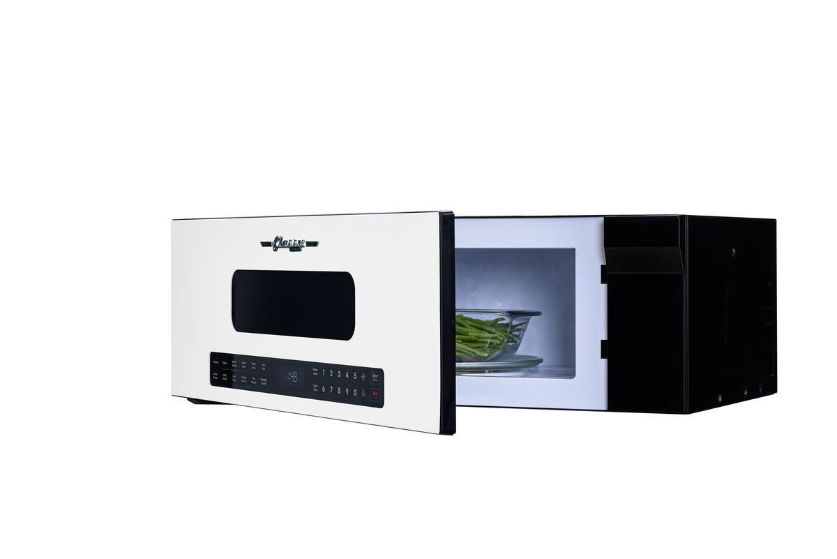 Unique Appliances - 30" Classic Retro Over-the-Range Microwave - Marshmallow White