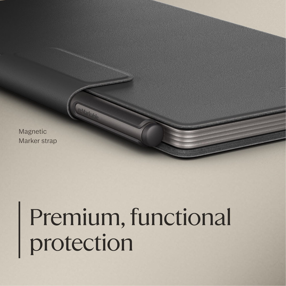 reMarkable - Paper Pro Move - Premium leather Book Folio for your 7.3'' paper tablet - Black