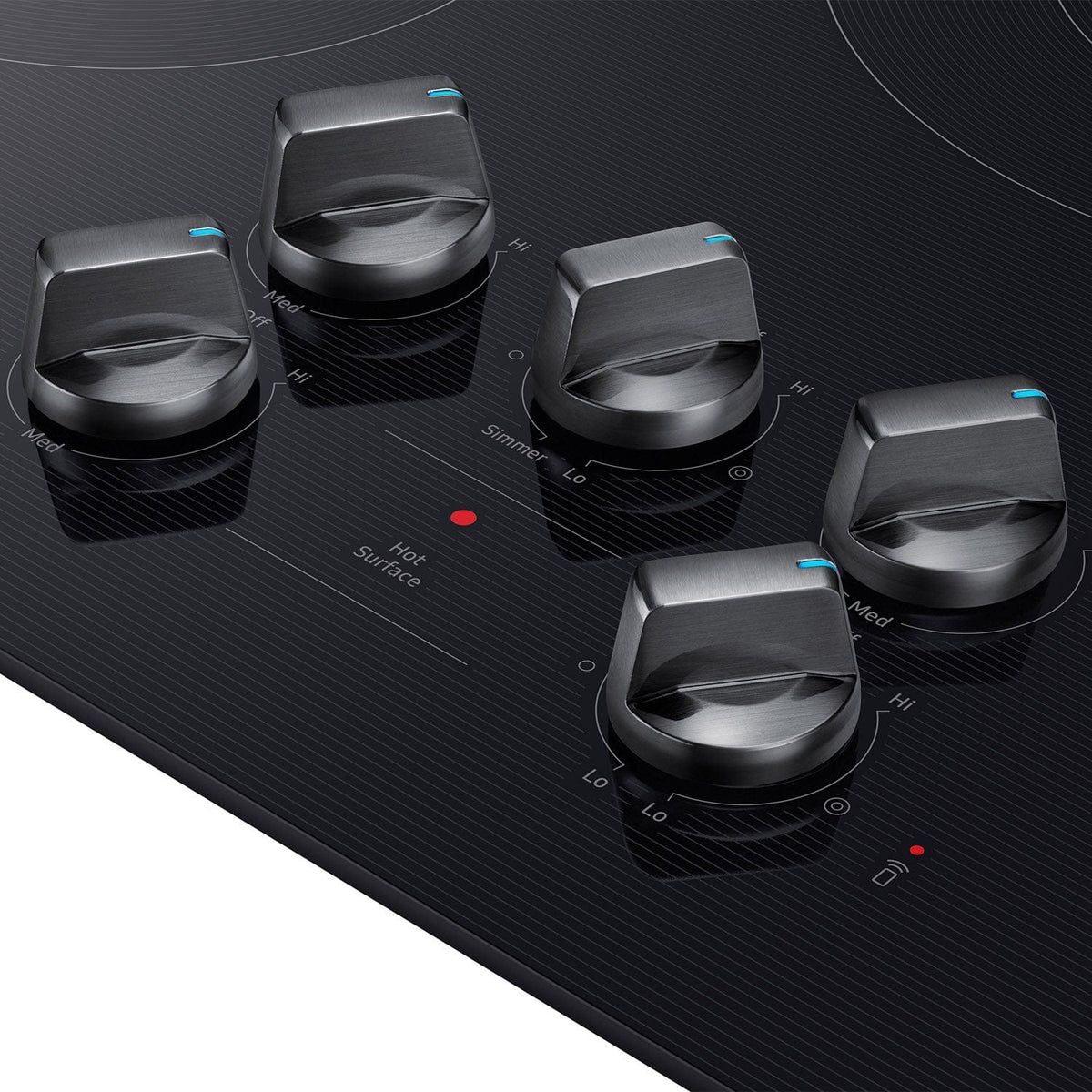 Samsung - 30" Electric Cooktop with 5 Burners and ENERGY STAR Certified Cooktop with Illuminated Knobs - Black
