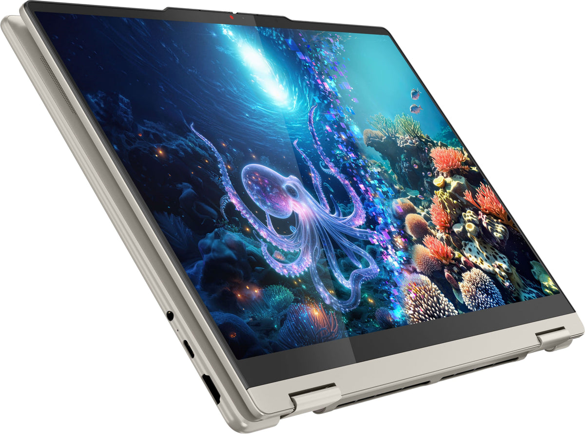 Lenovo - Yoga 7 2-in-1 14" 2K OLED Touchscreen Laptop - AMD Ryzen AI 5 330 2025 - 8GB Memory - 512GB Storage - Copilot+ PC - Seashell
