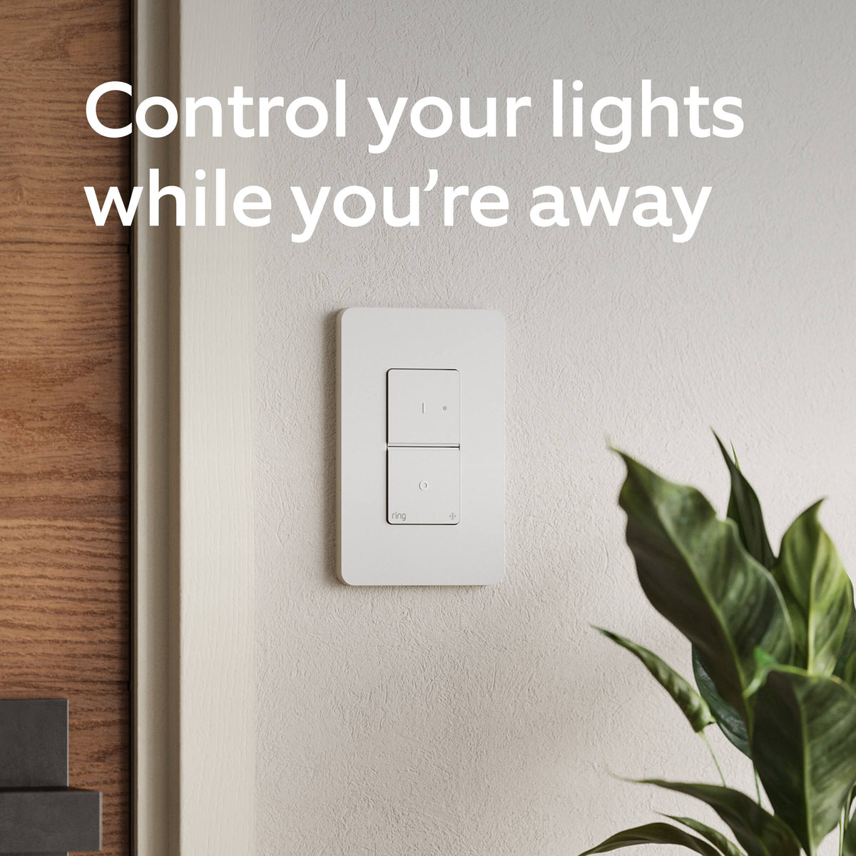 Ring - Smart Light Switch helps deter intruders, set routines, Amazon Sidewalk, no base station needed, neutral wire required - White