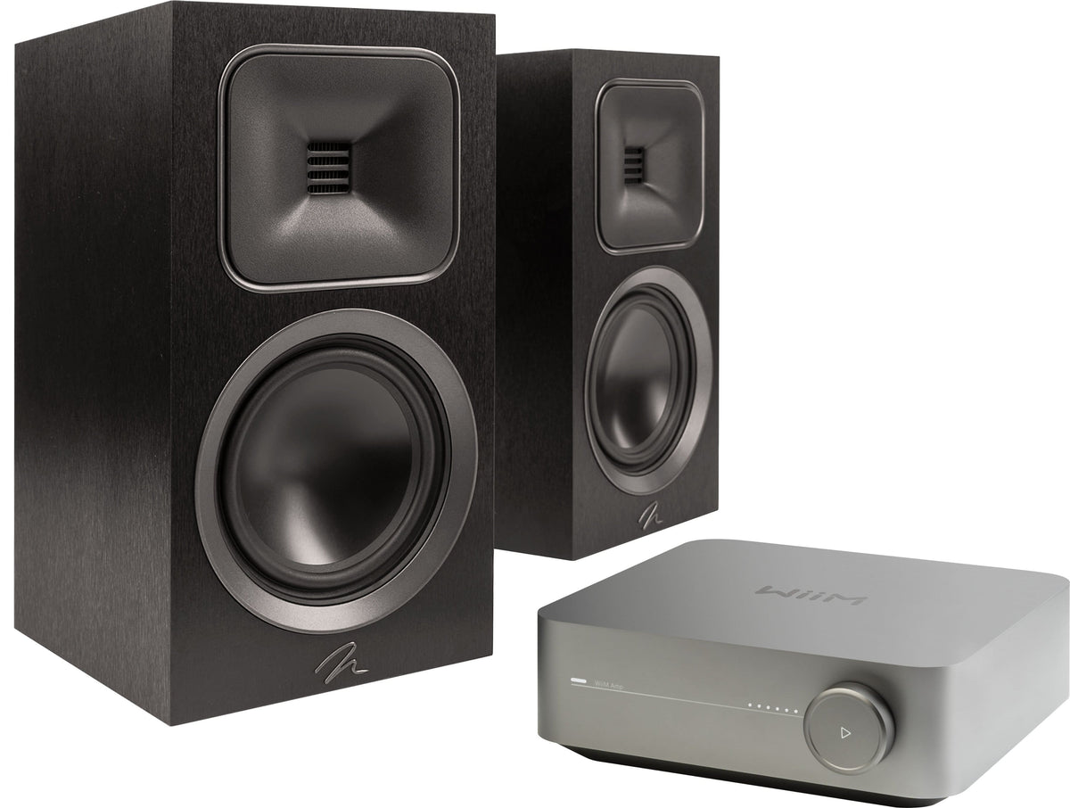 MartinLogan - Motion Foundation B1 x WiiM Amp Bundle, with Accessories - Black