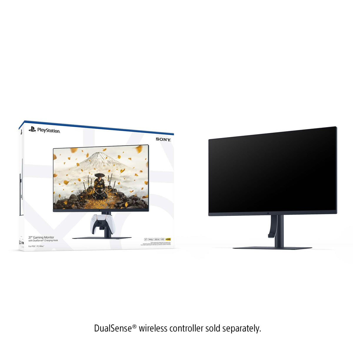 Sony Interactive Entertainment - PlayStation 27" Gaming Monitor with DualSense® Charging Hook - Black