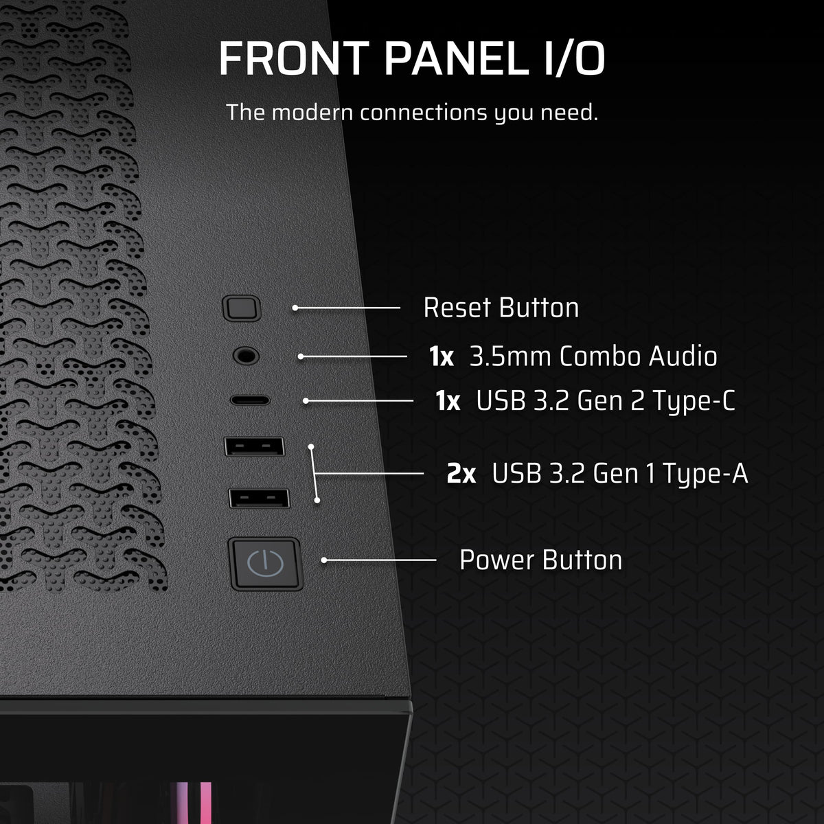 CORSAIR - 3500X RS-R ARGB ATX Mid-Tower PC Case - Black