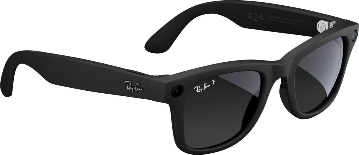 Ray-Ban Meta - Wayfarer (Gen 1) - 12 MP camera — Open Ear Speakers — Meta AI - Polarized Gradient Graphite Lenses - Matte Black