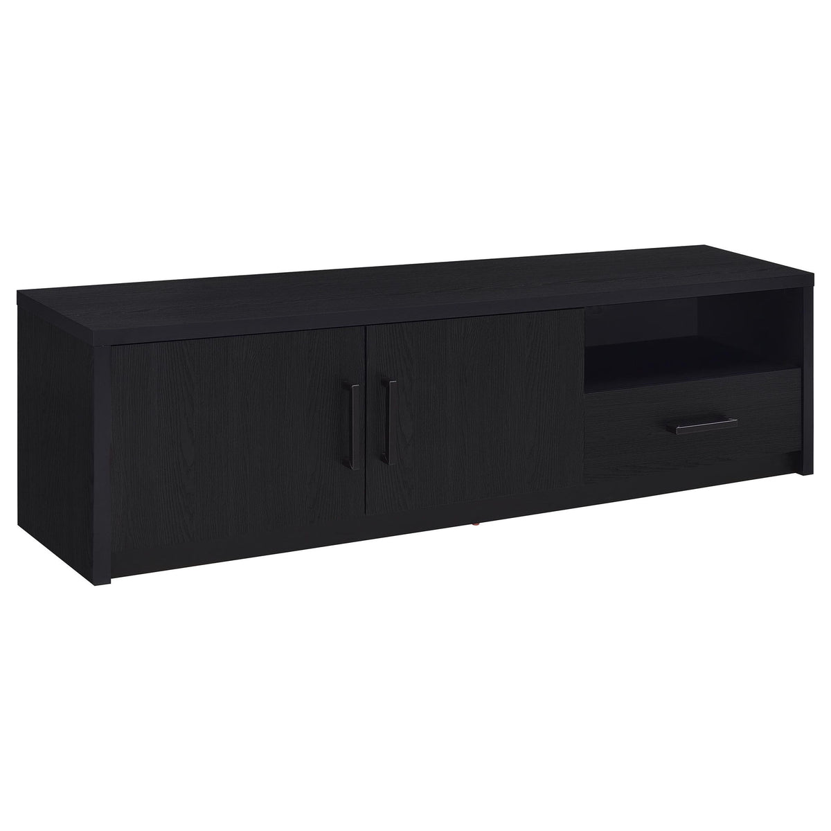 Ian - 2 Door TV Stand Media Console With Storage - Black