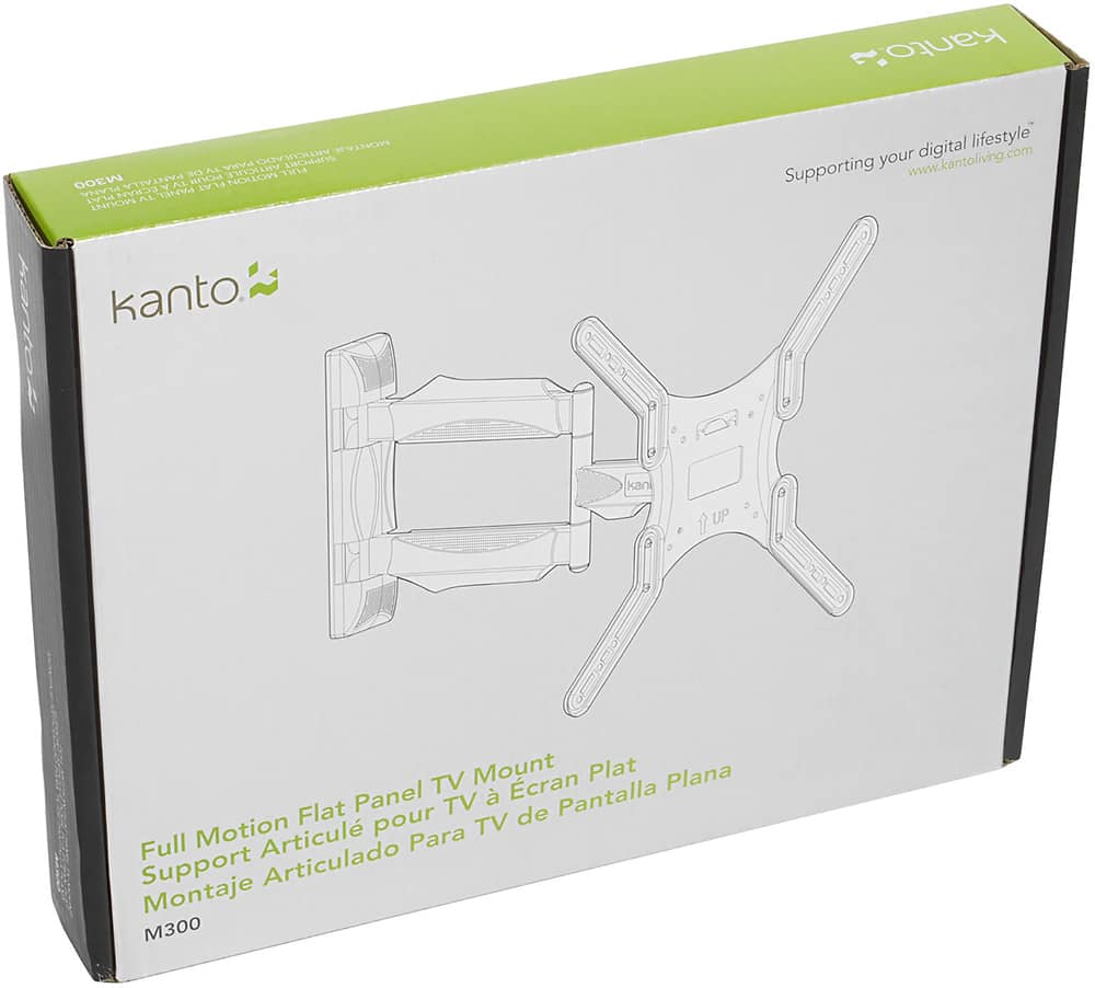 Kanto - Full-Motion Wall Mount for Most 26" - 55" Flat-Panel TVs - Black
