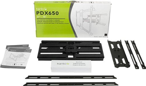 Kanto - Full-Motion TV Wall Mount for Most 37" - 75" TVs - Extends 21.8" - Black