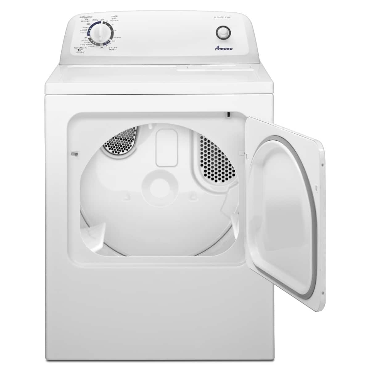 Amana - 6.5 Cu. Ft. Electric Dryer with Automatic Dryness Control - White