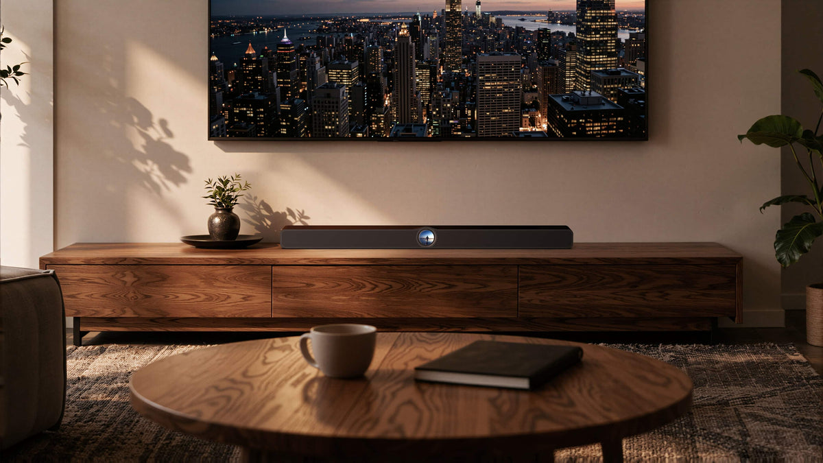 Bar Dolby Atmos with HDMI eARC, Fully compatible with WiiM Sound, Amp series, Pro, Mini, Ultra, Sub Pro, Remote Included - Glossy Black