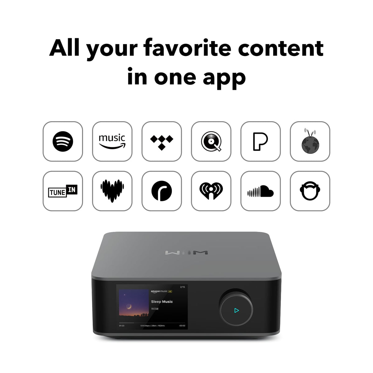 WiiM - Amp Ultra Streaming Amplifier - Space Gray