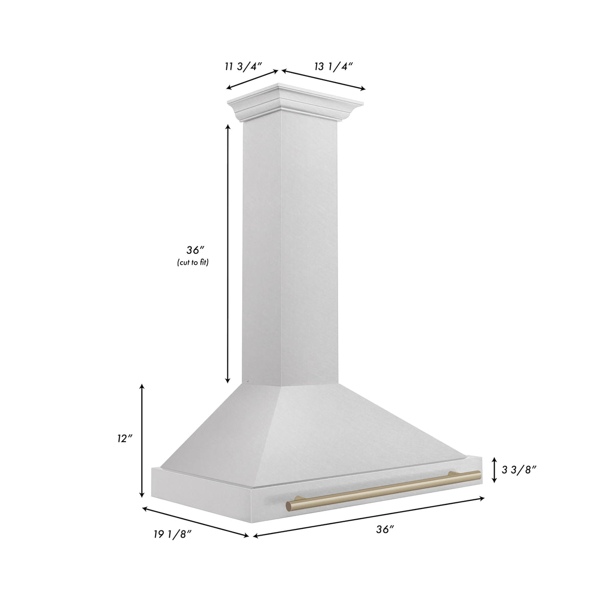 ZLINE Autograph Edition - 36 inches - Externally Vented - Wall Range Hood - Stainless Steel