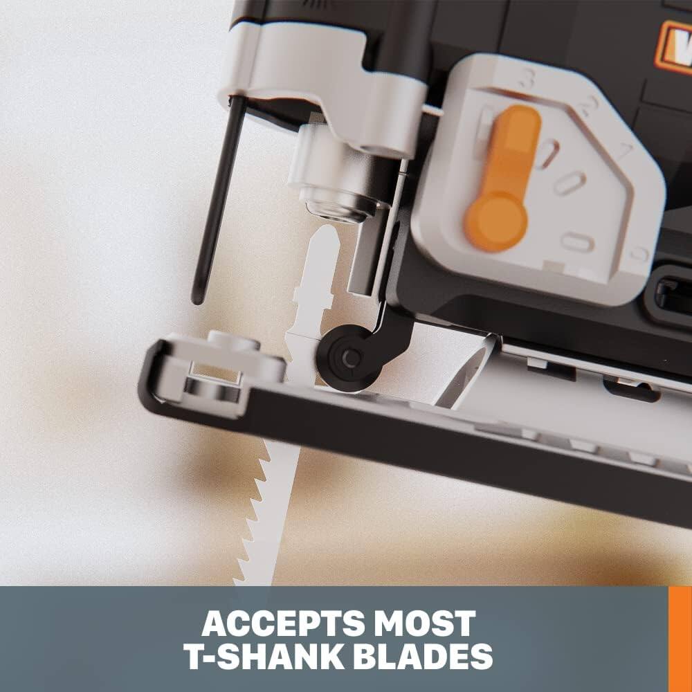 WORX - Nitro 20V Cordless Brushless Jigsaw (1 x 2.5 Ah Battery & 1 x Charger Included) - Black