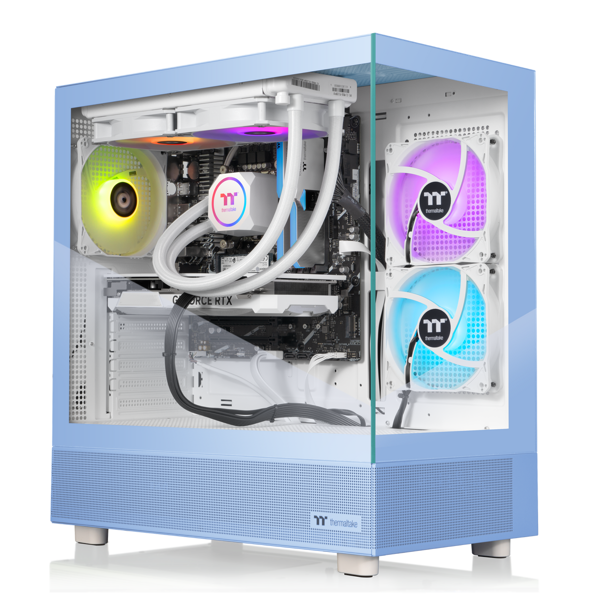 Thermaltake - LCGS View 7870H-270 Gaming Desktop AMD Ryzen 7 7800X3D 2025, 32GB DDR5 Memory, NVIDIA GeForce RTX 5070, 1TB NVMe M.2 - Blue
