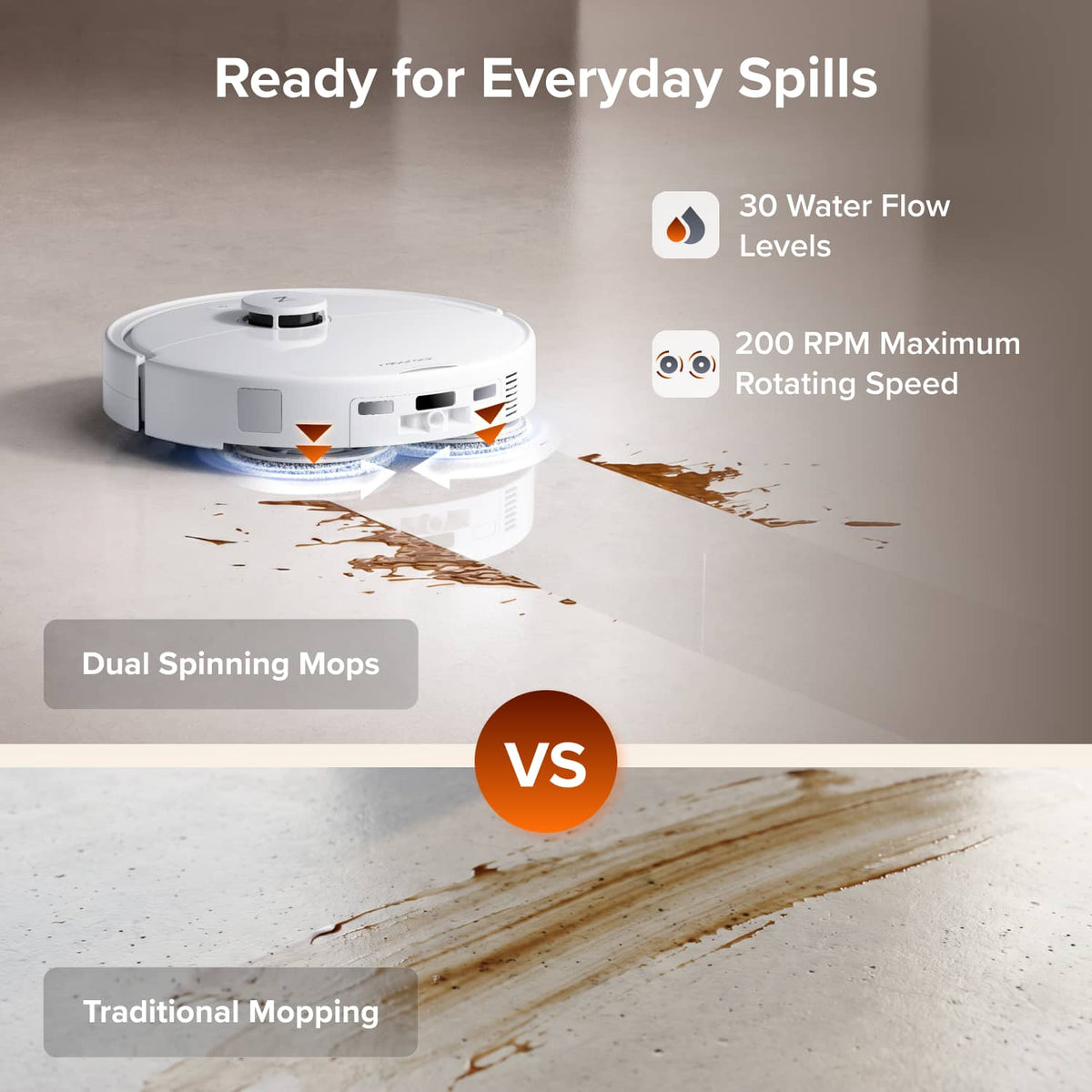 Roborock - Qrevo 2 ProX Robot Vacuum and Mop with 25,000Pa Suction - White
