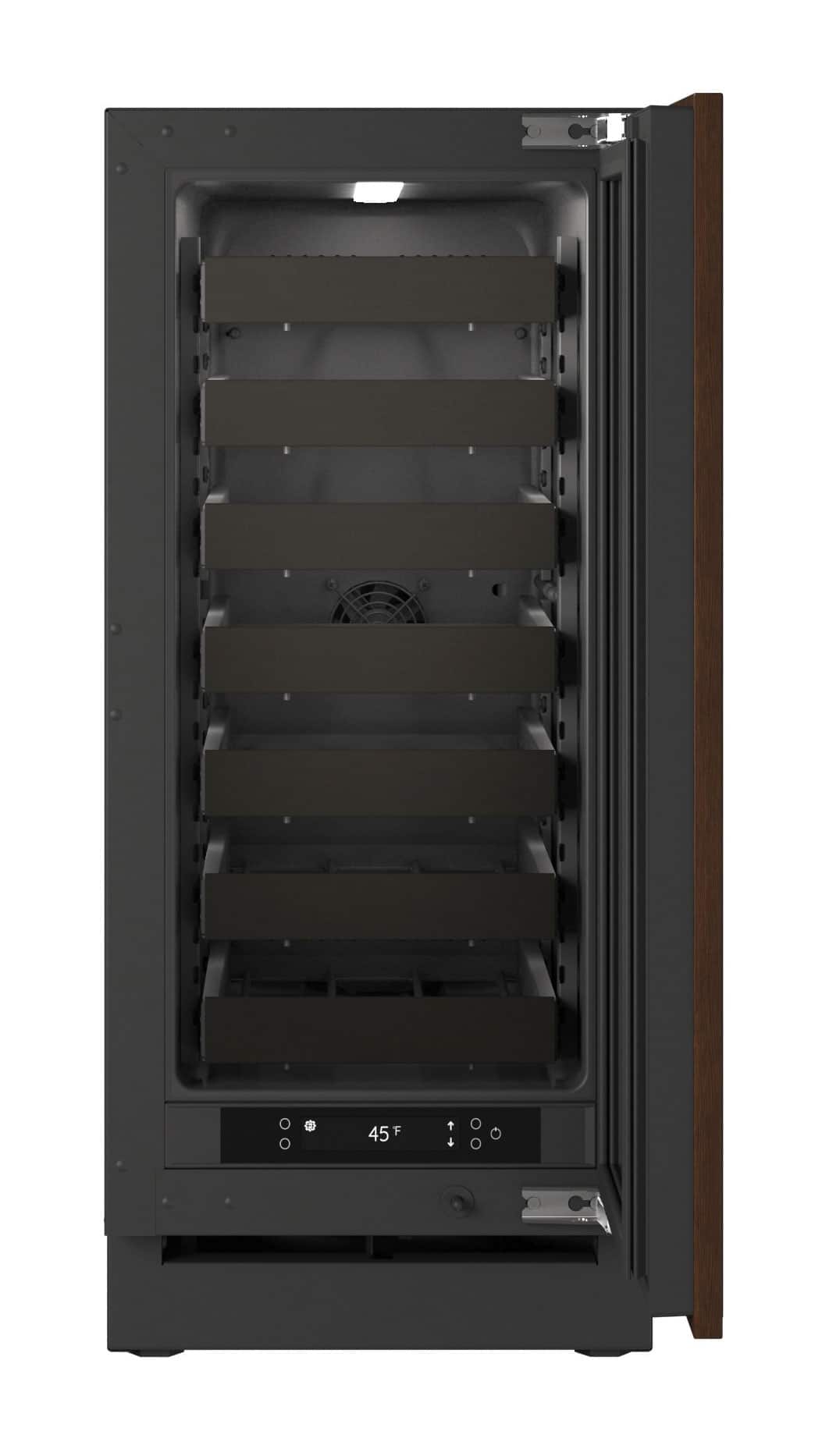 U-Line - 15"W. 2.8 Cu.Ft. Built-In Wine Refrigerator-Panel Ready Frame/Glass - Integrated Frame