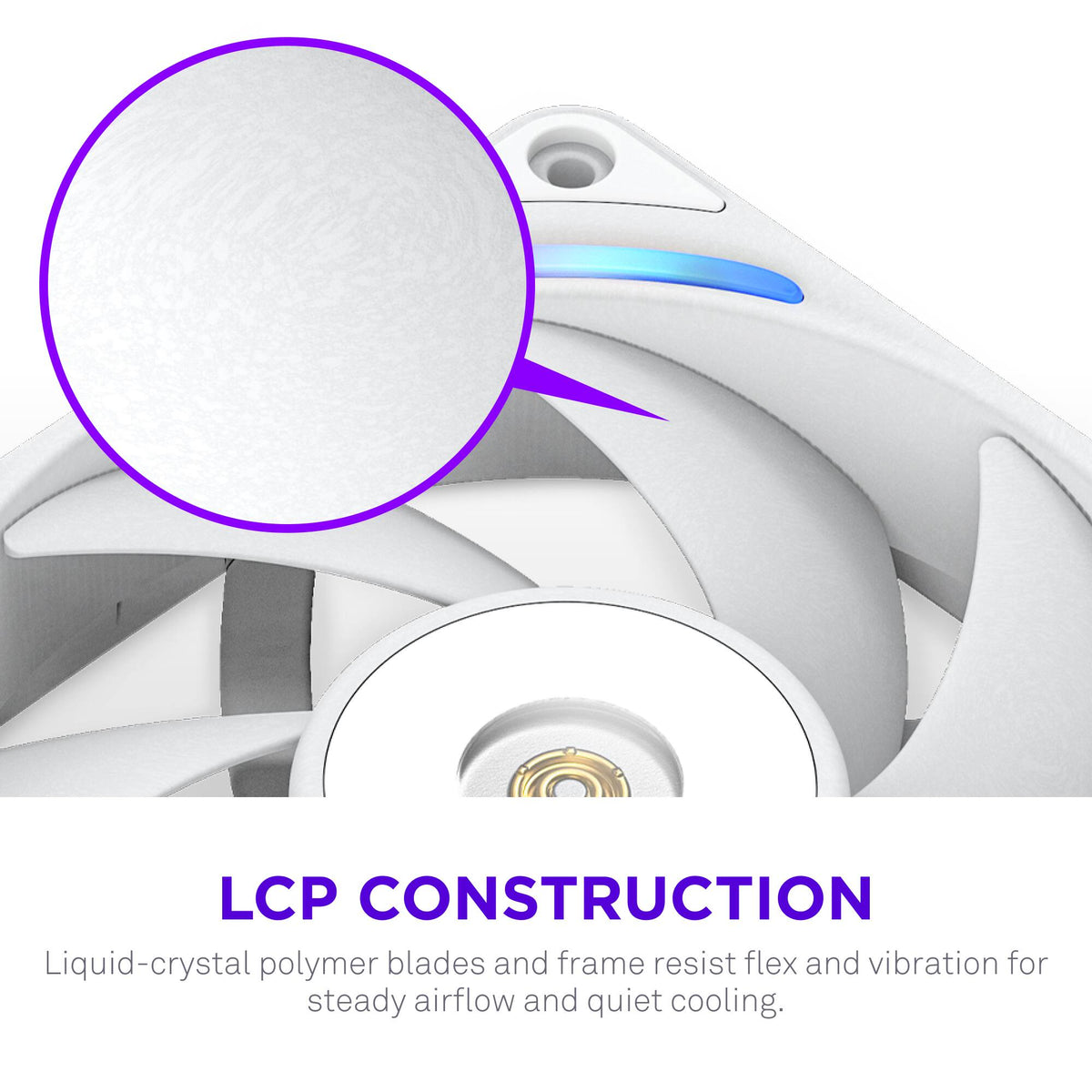 NZXT - F120X Performance Fan - 120mm PWM RGB Computer Case Fan with LCP Frame & Blades - White