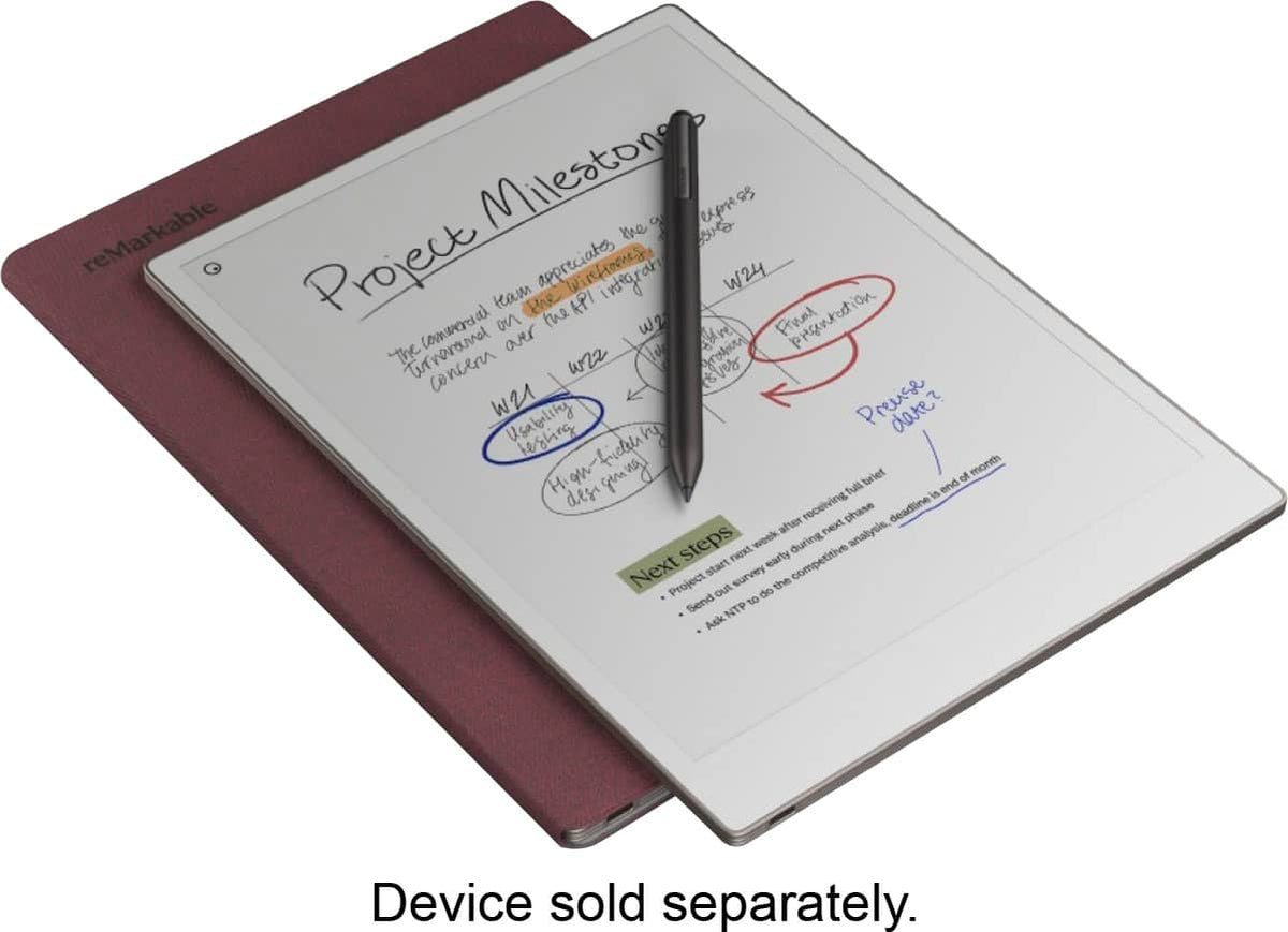 reMarkable - Paper Pro - Mosaic Weave Book Folio for your 11.8'' Paper Tablet - Burgundy