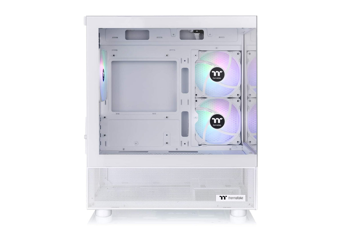 Thermaltake - View 170 TG ARGB  Micro-ATX Mid-Tower PC Case - Snow