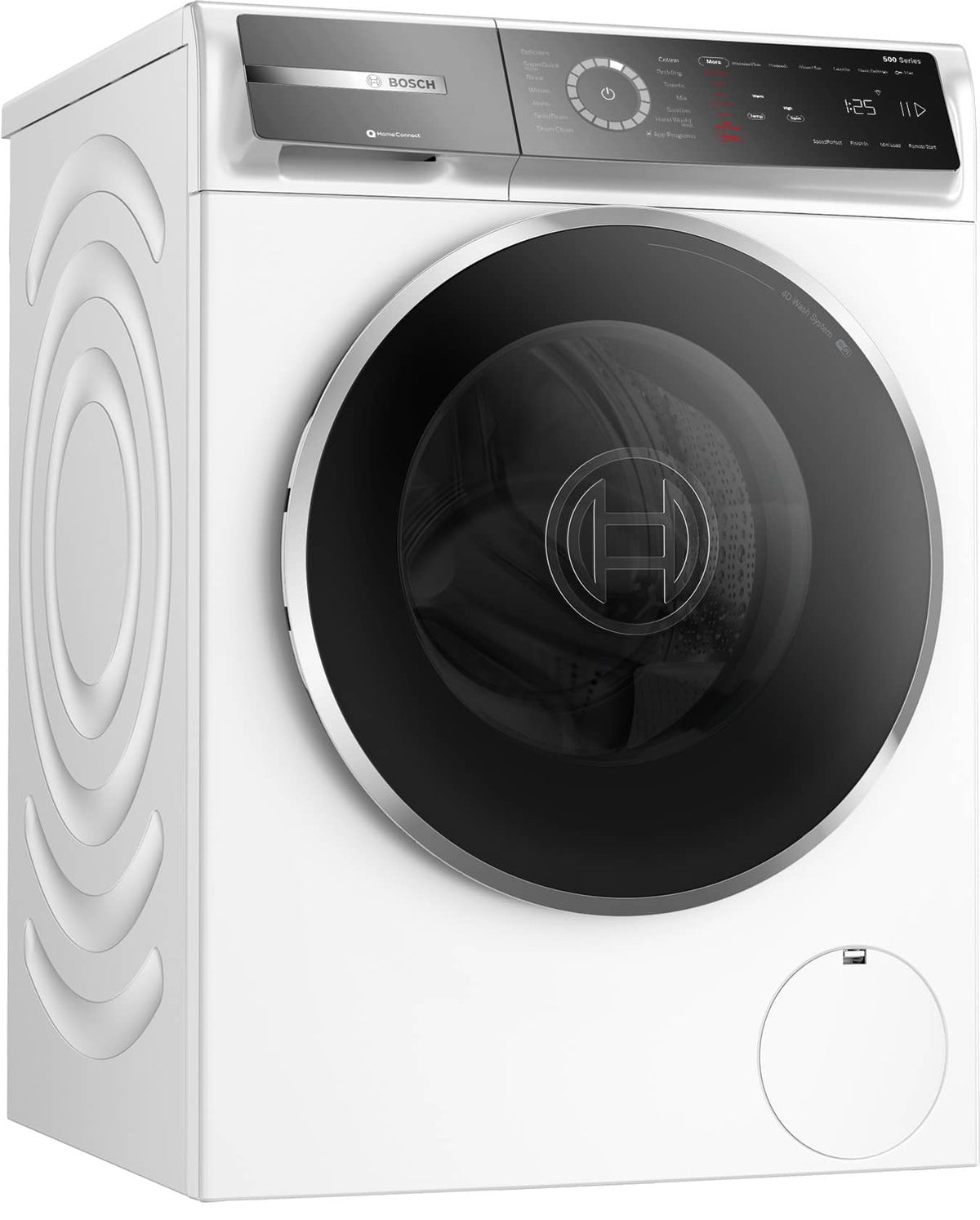 Bosch - 500 Series 2.4 Cu. Ft. High-Efficiency Stackable Smart Front Load Washer with 4D Wash System - White