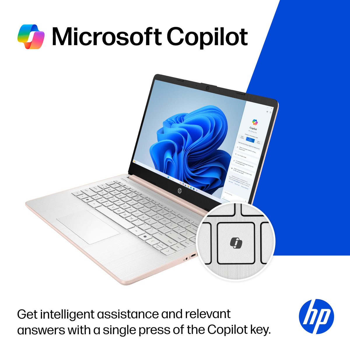 HP - 14" Laptop - Intel N150 Processor - 4GB Memory - 128GB UFS - Pale Rose Gold