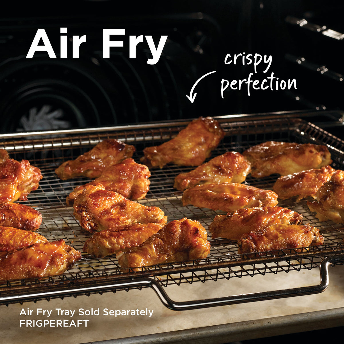 Frigidaire - 30" Built-In Electric Single Wall Oven with Convection Bake and Air Fry - Stainless Steel