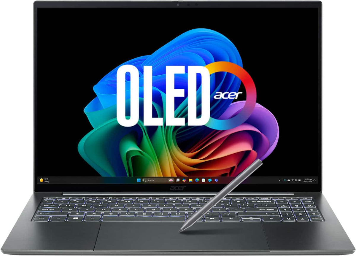 Acer - Swift 16 AI - Copilot+ PC - 16" 3K OLED Touchscreen Laptop - Intel Core Ultra X7 358H 2026 - 16GB Memory - 1TB Storage - Basalt Gray