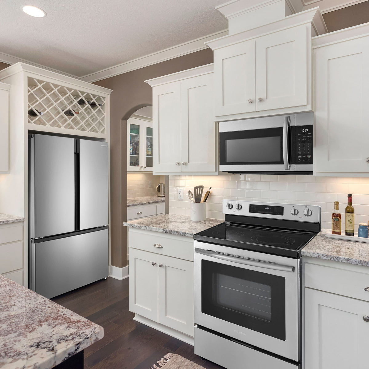 Insignia™ - 1.7 Cu. Ft. Over-the-Range Microwave with 1,000W Cooking Power - Stainless Steel
