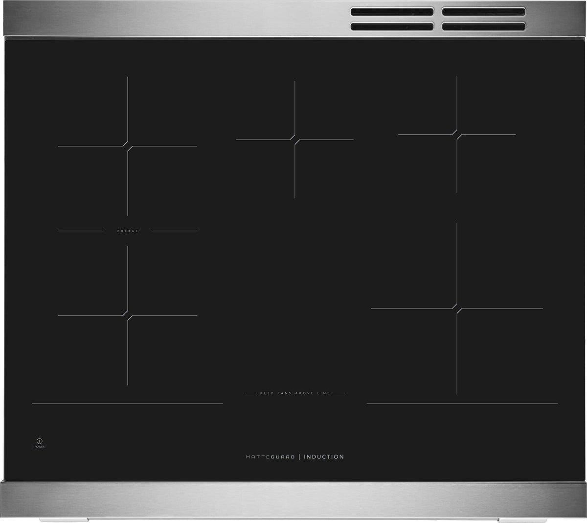 Frigidaire - 30" Induction Range with Stone-Baked Pizza - Stainless Steel