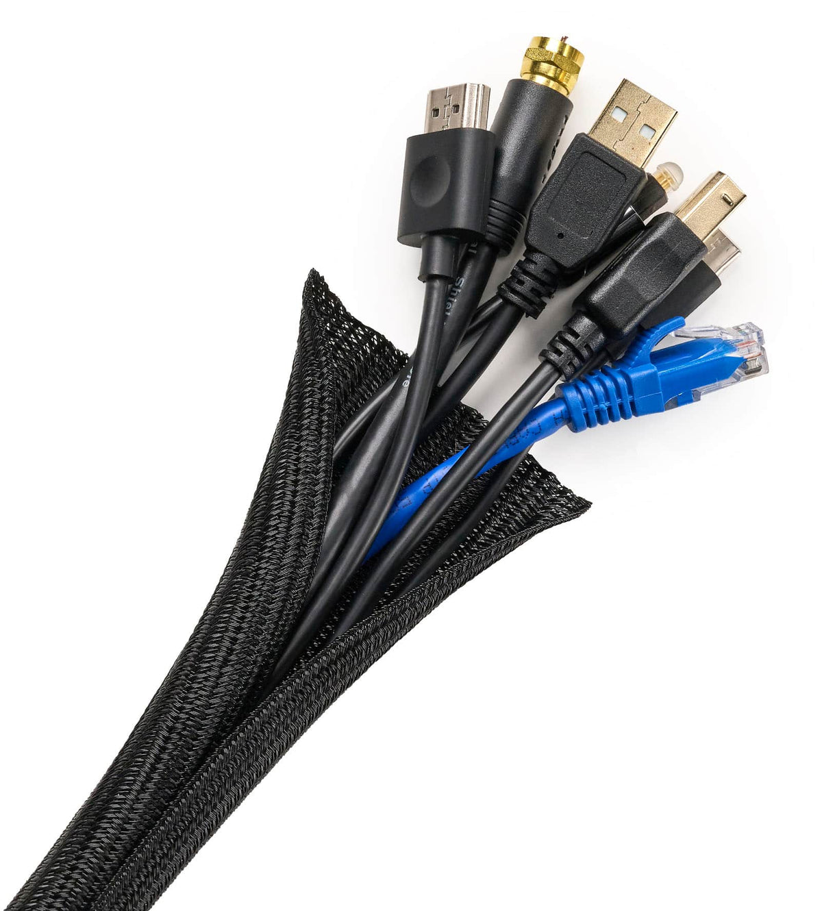 Wrap-It Storage - Mesh Cable Sleeve - Black