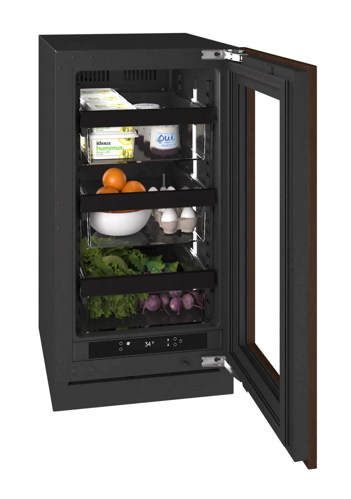 U-Line - 18"W. Built-In Compact Refrigerator - Panel Ready Frame/Glass - Integrated Frame