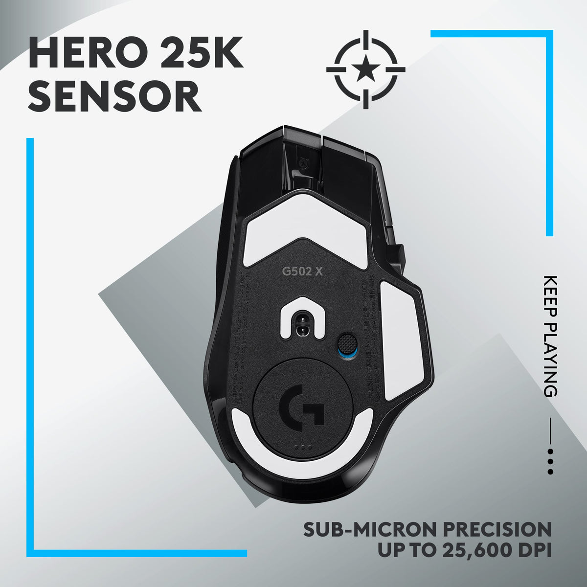 Logitech - G502 X LIGHTSPEED Wireless Optical Gaming Mouse with HERO 25K Sensor - Wireless - Black