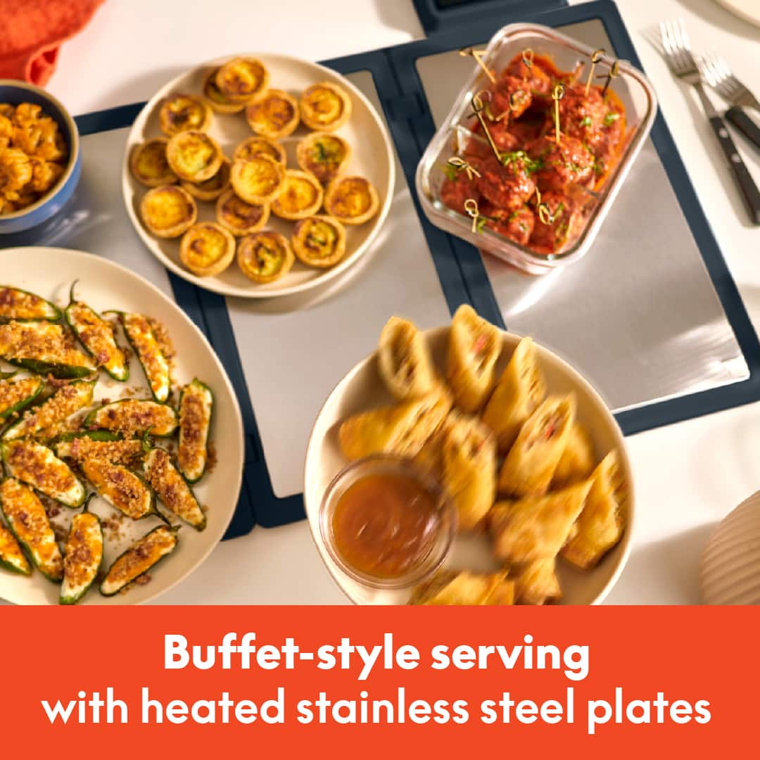Bella - Fits-anywhere Kitchenware: Fold & Store Warming Tray - Slate