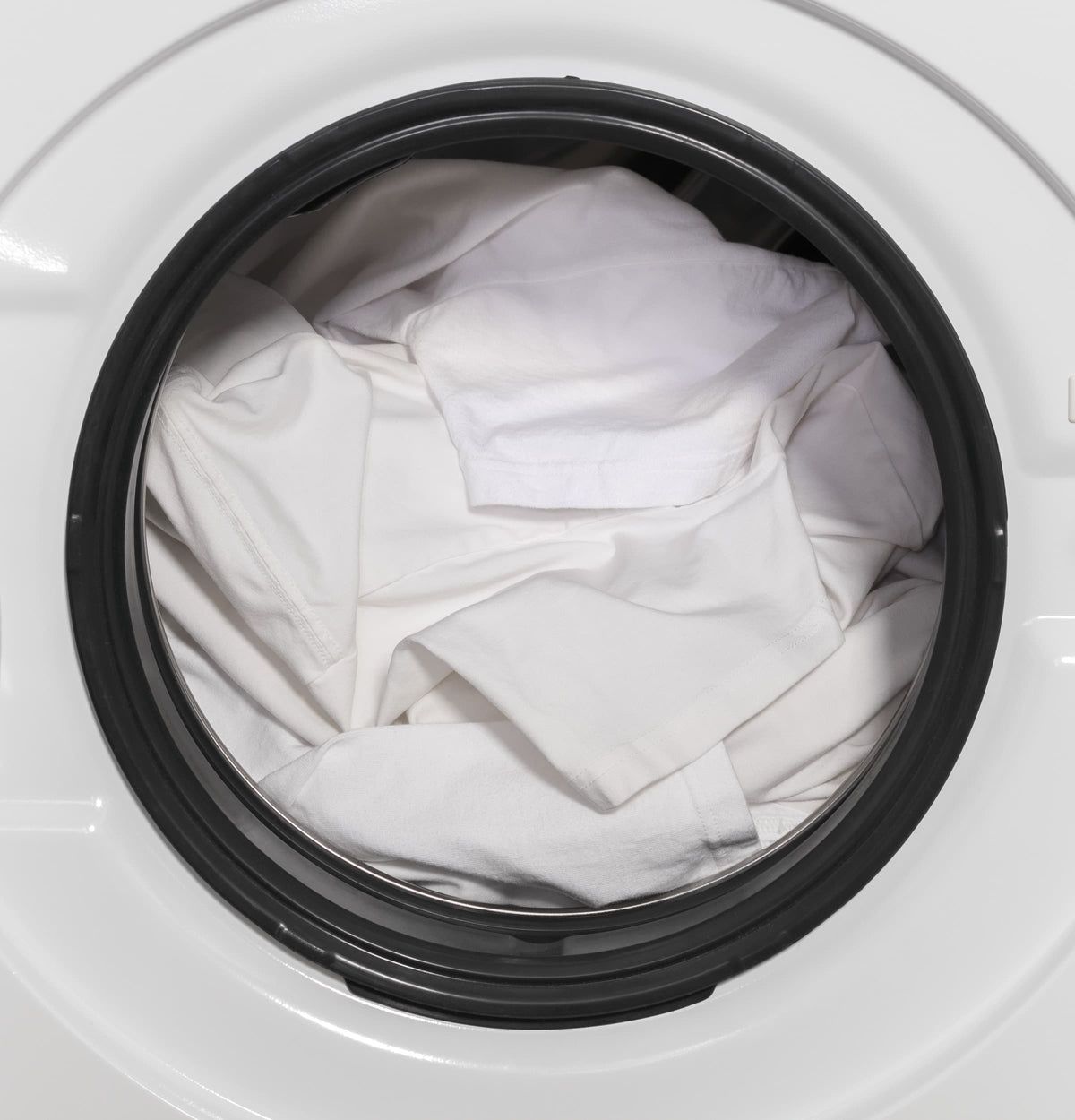 GE - 2.4 Cu. Ft. High-Efficiency Front Load Washer and Electric Condenser Dryer Combo with Steam and Sanitize - White