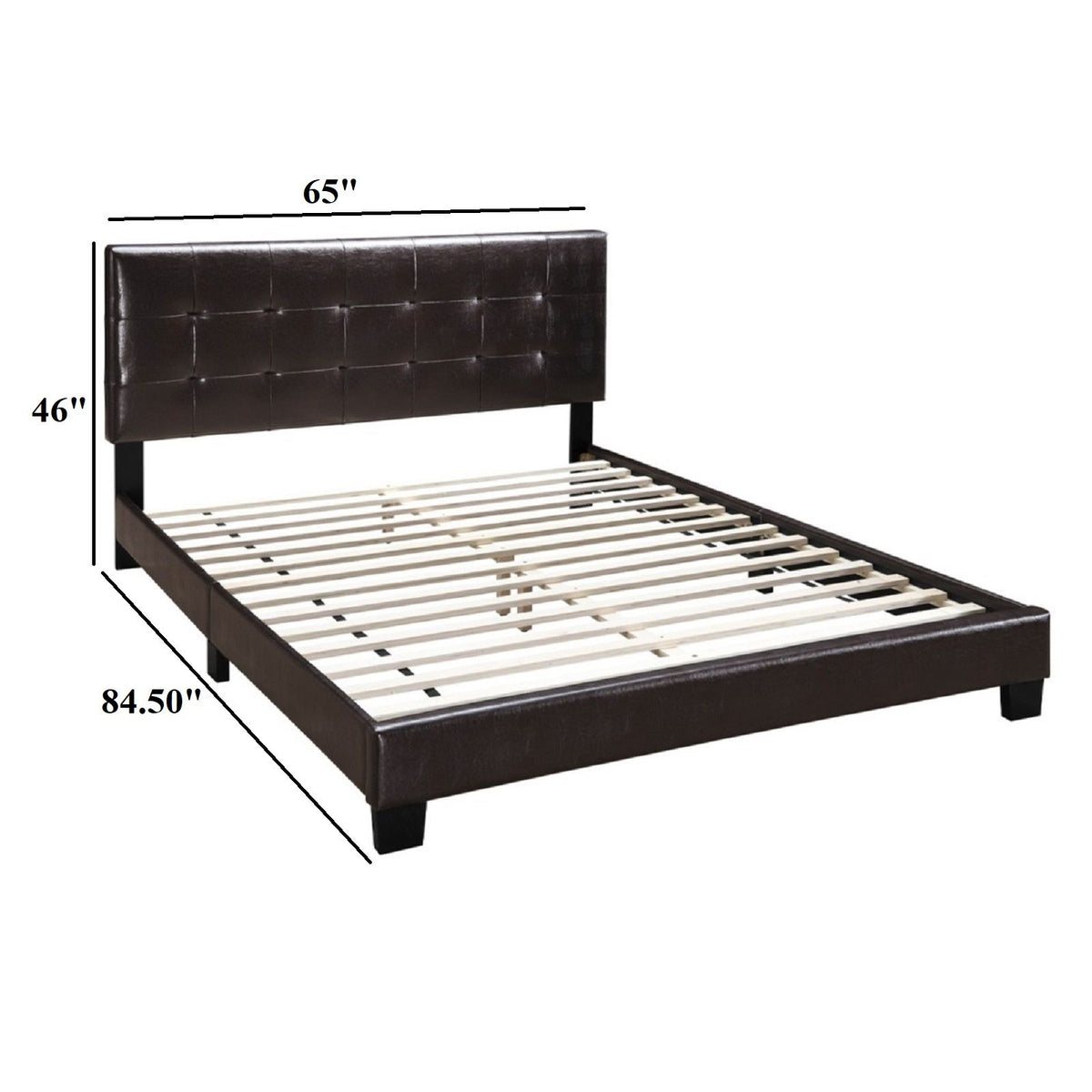 Cama de estilo contemporáneo, cabecera rectangular