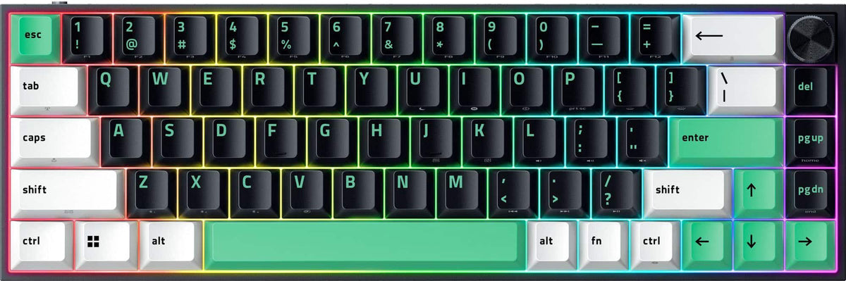Razer - Reclusa Mini 65% Wireless Enthusiast Gaming Keyboard with Hot-Swappable Hall Effect Magnetic Switches - Black