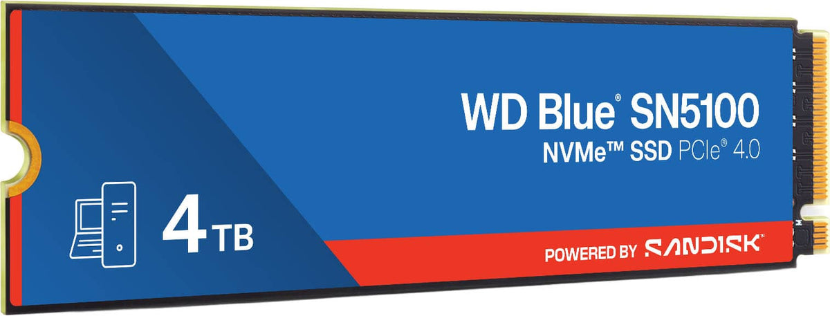 WD - Blue SN5100 4TB Internal SSD PCIe Gen 4 x4 NVMe for laptops and desktops