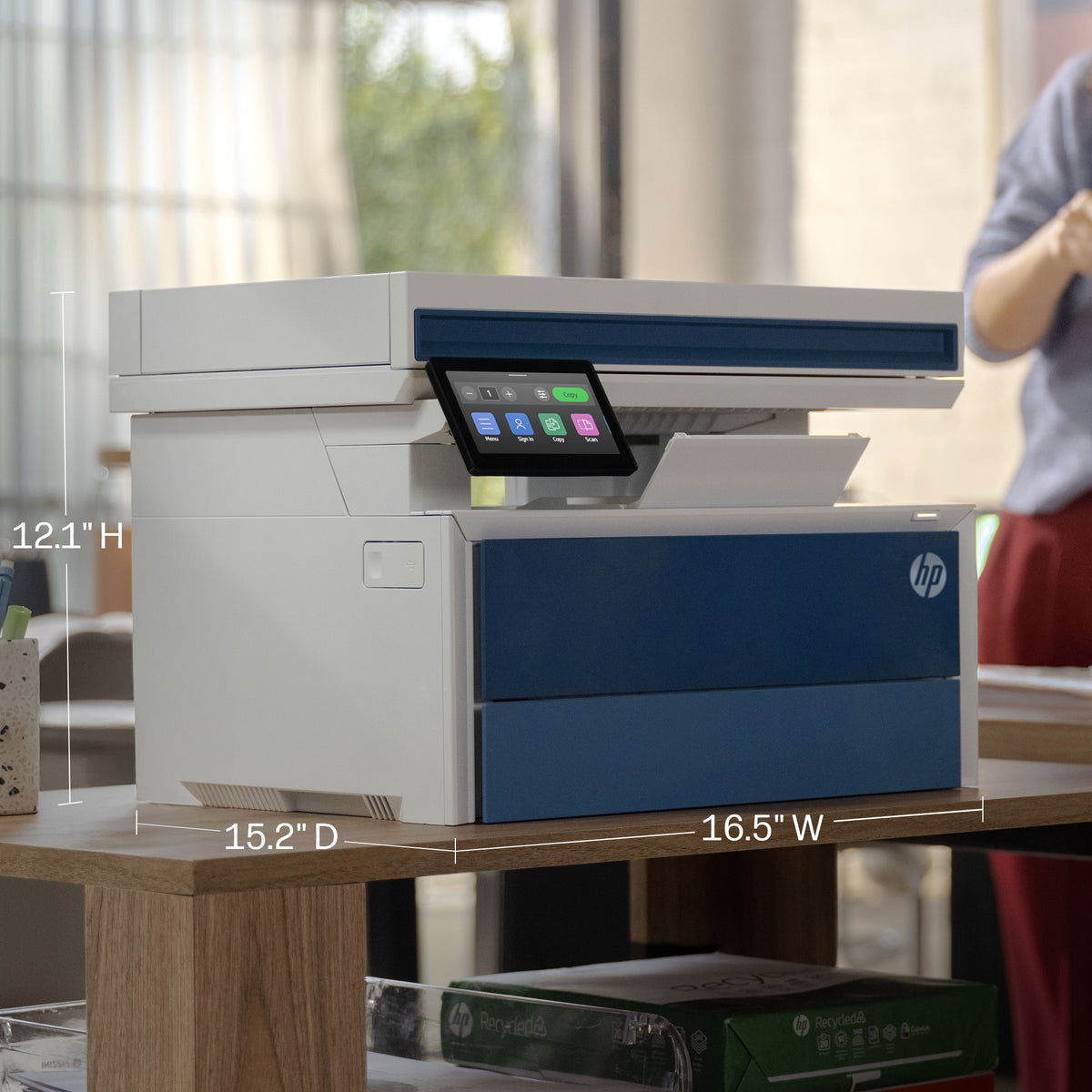 HP - LaserJet Pro MFP 4112dw Wireless Black & White All-in-One Laser Printer, Scan, Copy, Fax, 2-Sided Printing, AI-Enabled - White