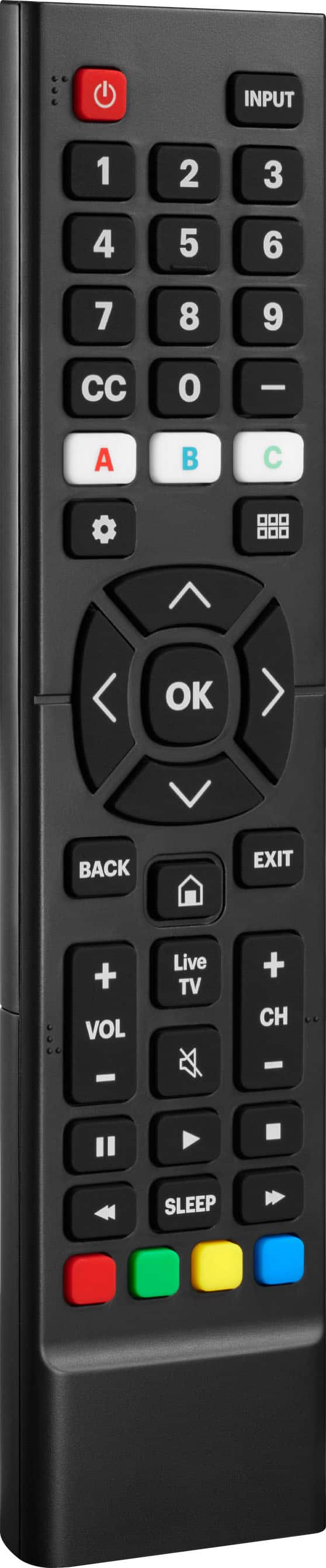 Insignia™ - Replacement Remote for Hisense TVs - Black