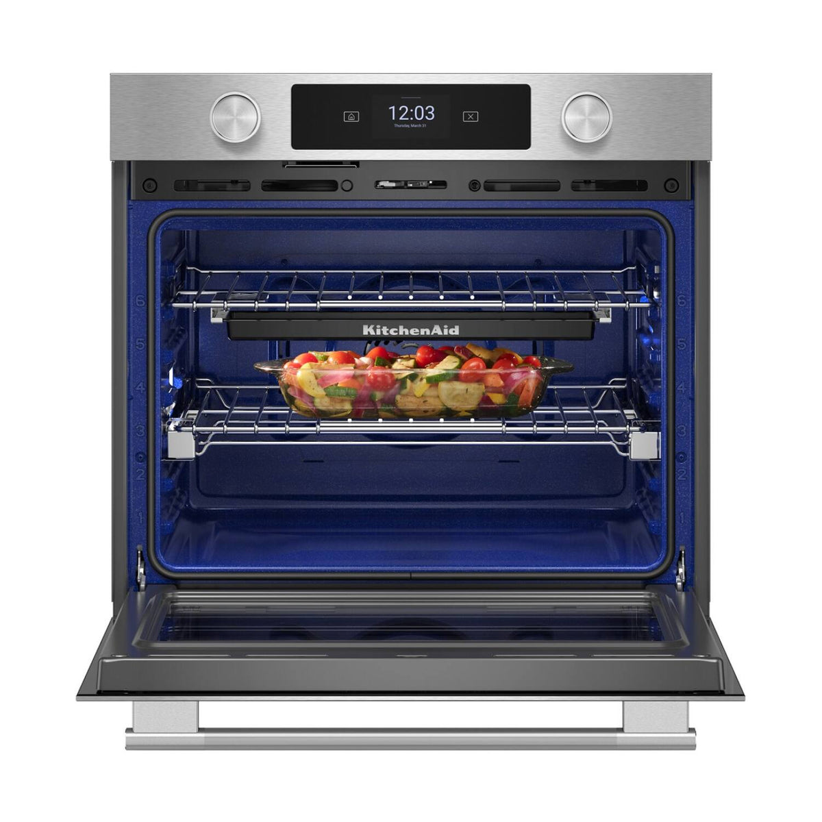 KitchenAid - 27" Smart Built-In Electric Single Wall Oven with Assisted Cooking Modes - Stainless Steel