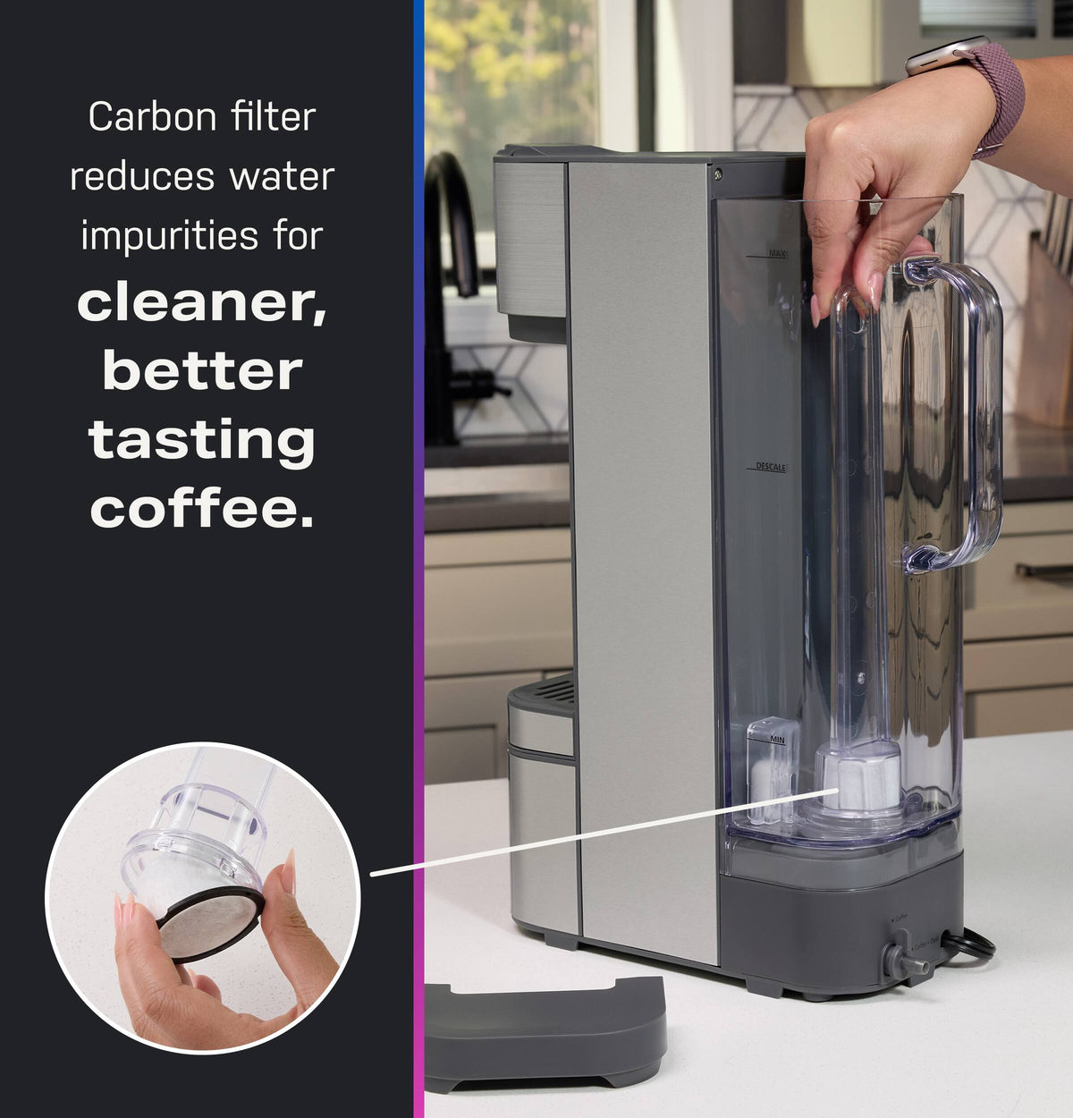 GE Profile - Brewpal Single-Serve Coffee Maker - Stainless Steel